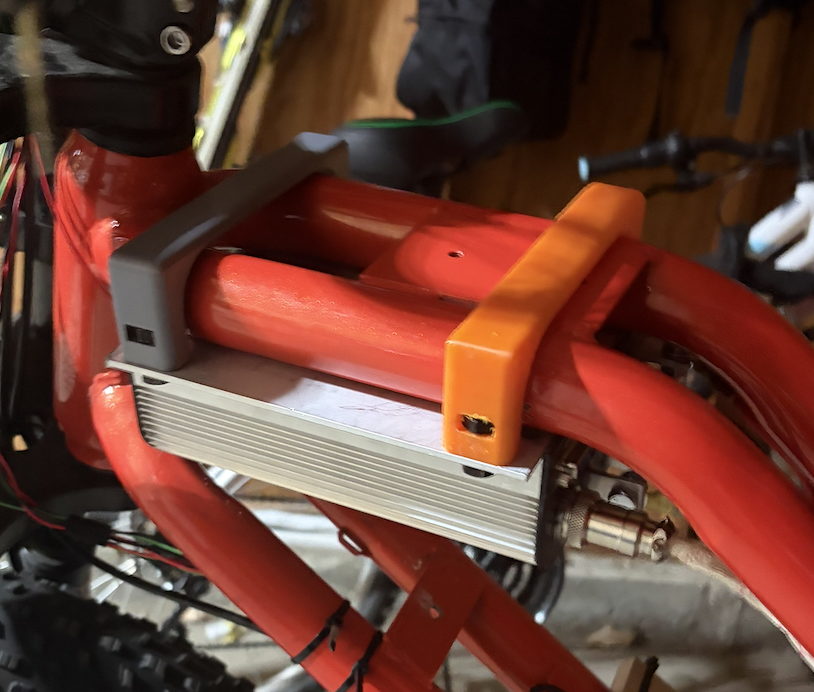The new controller mounted with custom brackets.