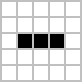An animated blinker oscillator in Conway's Game of Life.