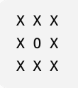 A cell and the eight neighboring cells that determine its next state.
