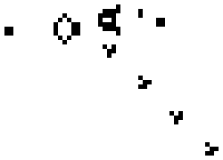 An animated Game of Life pattern moving across a grid.