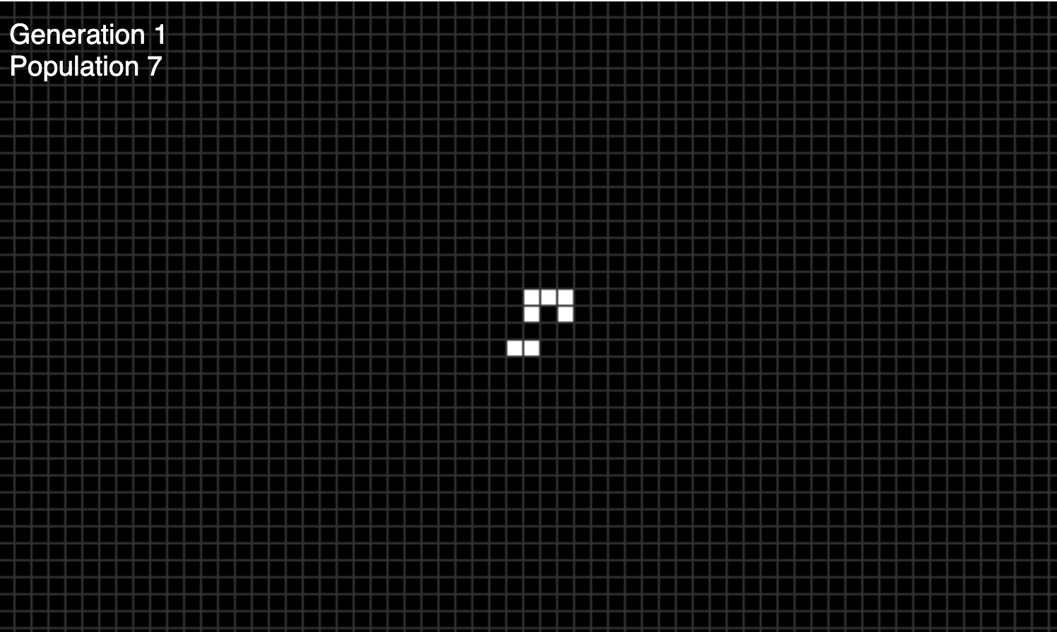 The Game of Life grid during the next generation.